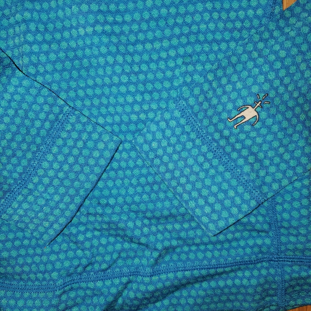 Smartwool Medium Blue Quarter-Zip Pullover - Picture 3 of 5